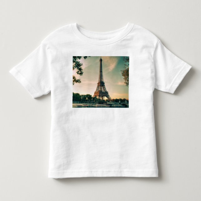 T-shirt Pour Les Tous Petits Eiffel tour lancer oreiller (Devant)