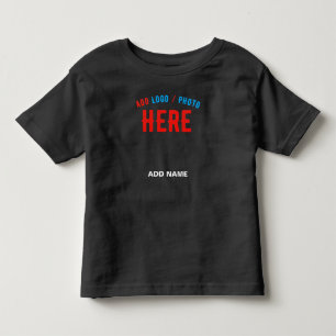 T-SHIRT POUR LES TOUS PETITS ÉLÉGANT MODERNE PERSONNALISABLE NOIR MARQUE VERIFI