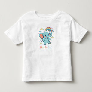 T-shirt Pour Les Tous Petits Élément de bébé personnalisé éléphant Splash Arc-e