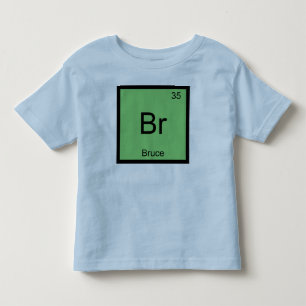 T-shirt Pour Les Tous Petits Élément de chimie Bruce Nom Tableau périodique