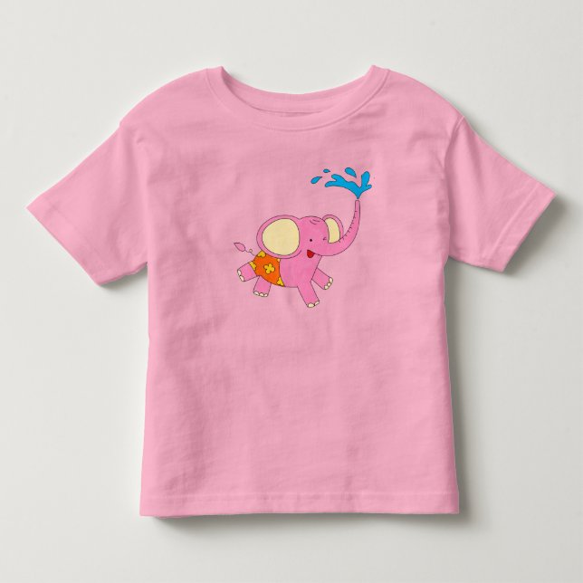 T-shirt Pour Les Tous Petits Elément de design Eléphant Bébé mignon (Devant)