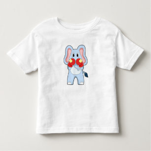 T-shirt Pour Les Tous Petits Eléphant à la boxe avec gants de boxe