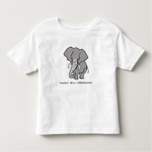 T-shirt Pour Les Tous Petits Eléphant africain mignon - Amoureux des animaux -