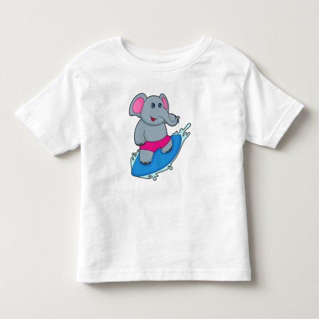T-shirt Pour Les Tous Petits Elephant as surfer avec surf (Devant)