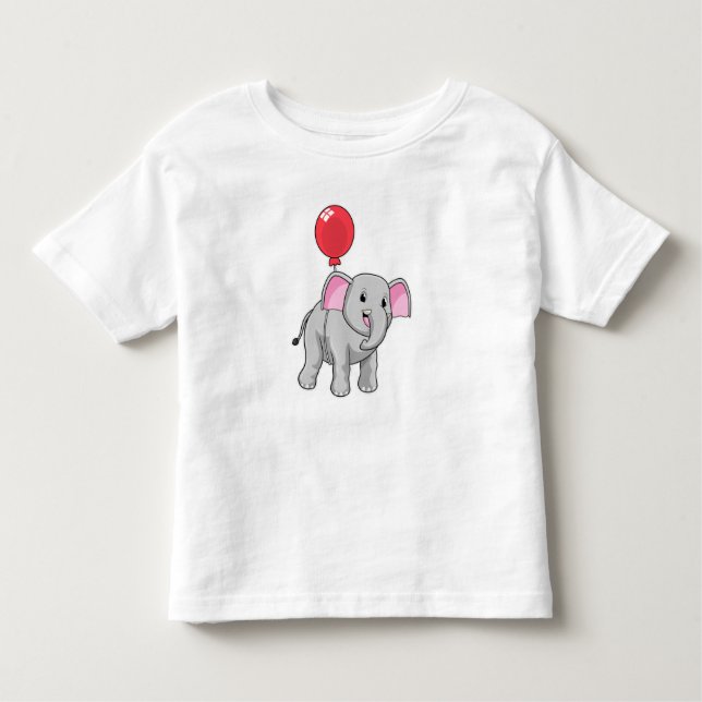 T-shirt Pour Les Tous Petits Eléphant avec ballon (Devant)