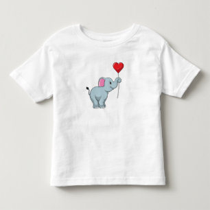 T-shirt Pour Les Tous Petits Eléphant avec ballon cardiaque