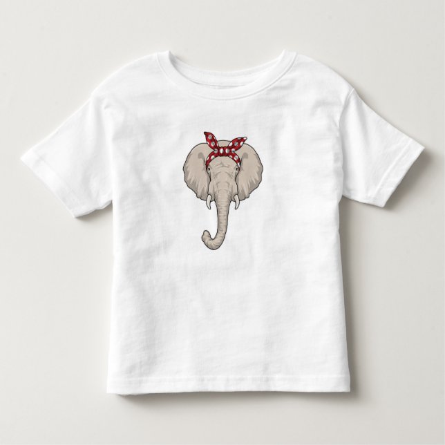 T-shirt Pour Les Tous Petits Eléphant avec Bandana (Devant)