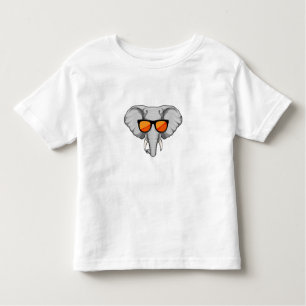 T-shirt Pour Les Tous Petits Eléphant avec lunettes de soleil