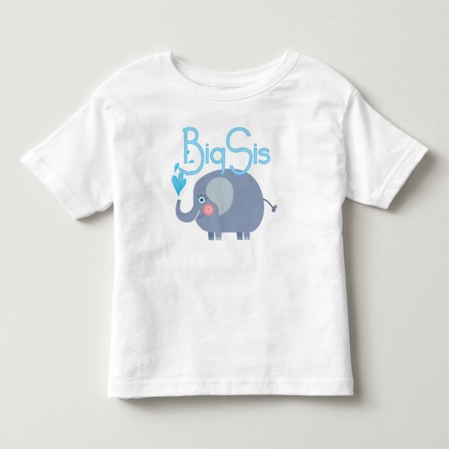 T-shirt Pour Les Tous Petits Elephant Big Sis (Devant)