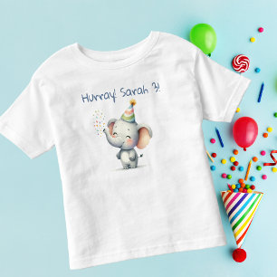 T-shirt Pour Les Tous Petits Eléphant d'anniversaire