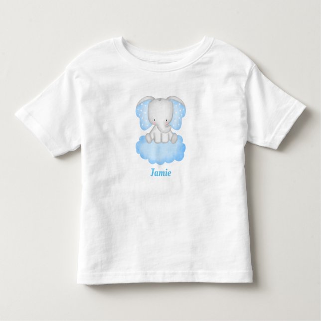 T-shirt Pour Les Tous Petits Eléphant de bébé personnalisé (Devant)