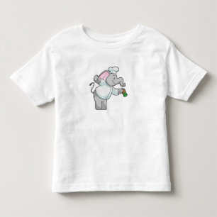 T-shirt Pour Les Tous Petits Elephant en chef avec shaker de sel