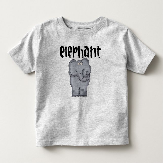 T-shirt Pour Les Tous Petits Eléphant gris (Devant)