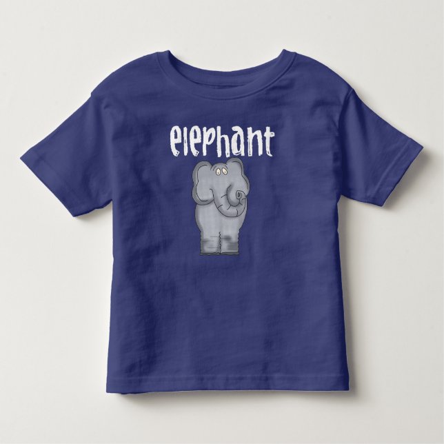 T-shirt Pour Les Tous Petits Éléphant gris (Devant)