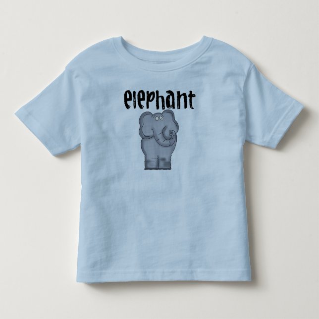 T-shirt Pour Les Tous Petits Éléphant gris (Devant)