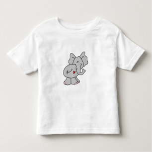 T-shirt Pour Les Tous Petits Éléphant gris mignon