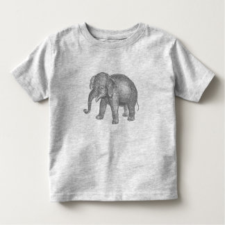 T-shirt Pour Les Tous Petits Éléphant heureux vintage de bébé