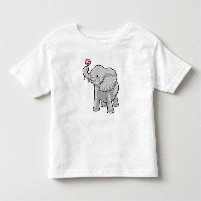 T-shirt Pour Les Tous Petits Eléphant Lollipop (Devant)