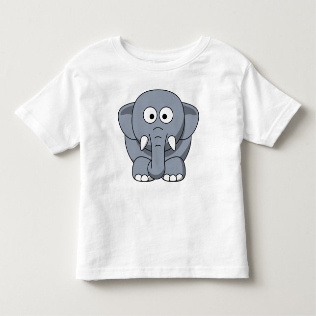 T-shirt Pour Les Tous Petits Éléphant mignon complètement (Devant)
