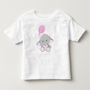 T-shirt Pour Les Tous Petits Eléphant mignon, Eléphant Avec Ballons