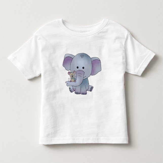 T-shirt Pour Les Tous Petits Éléphant mud souris (Devant)