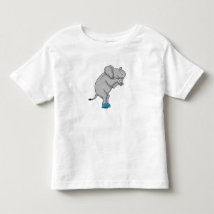 T-shirt Pour Les Tous Petits Elephant Patinage sur glace Patins sur glace