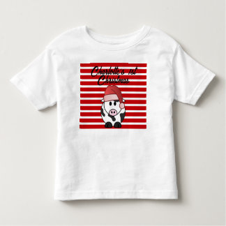 T-shirt Pour Les Tous Petits Eléphant personnalisé 1er Noël Baby Girl Red