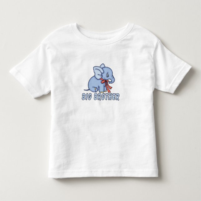 T-shirt Pour Les Tous Petits Elephant Toy Big Brother (Devant)