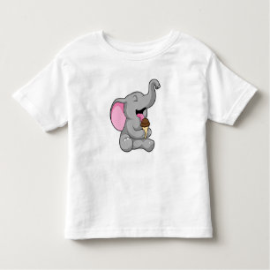 T-shirt Pour Les Tous Petits Elephant with chocolate gaufre ice cream