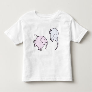 T-shirt Pour Les Tous Petits Éléphants de basculement heureux mignons