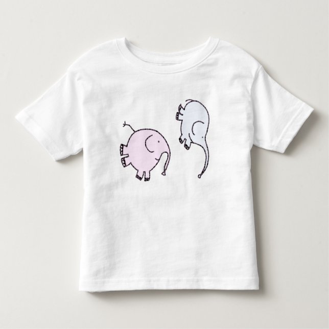 T-shirt Pour Les Tous Petits Eléphants Joyeux Flipping (Devant)