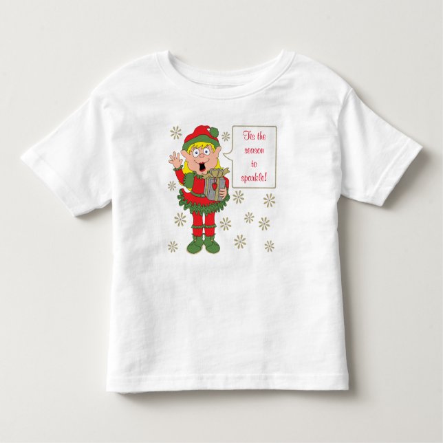 T-shirt Pour Les Tous Petits Elfe de Noël (Devant)