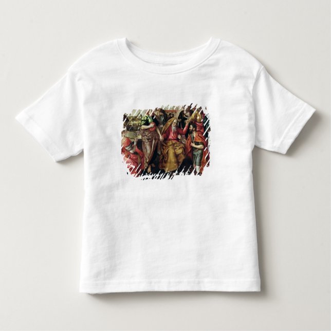 T-shirt Pour Les Tous Petits Eliezer demandant Rebecca pour épouser Isaac, 1562 (Devant)
