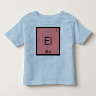 T-shirt Pour Les Tous Petits Ellie Nom Chimie Élément Tableau périodique