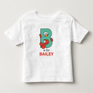 T-shirt Pour Les Tous Petits Elmo Alphabet B TURQUOISE
