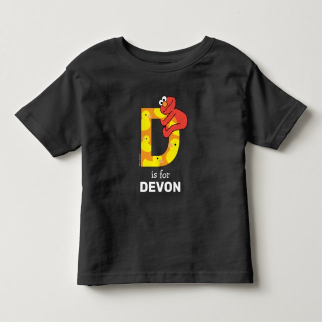 T-shirt Pour Les Tous Petits Elmo Alphabet | D Canard (Devant)