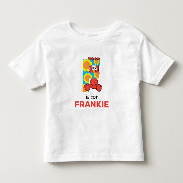 T-shirt Pour Les Tous Petits Elmo Alphabet | F Fleurs (Devant)