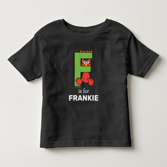 T-shirt Pour Les Tous Petits Elmo Alphabet | F Vert (Devant)