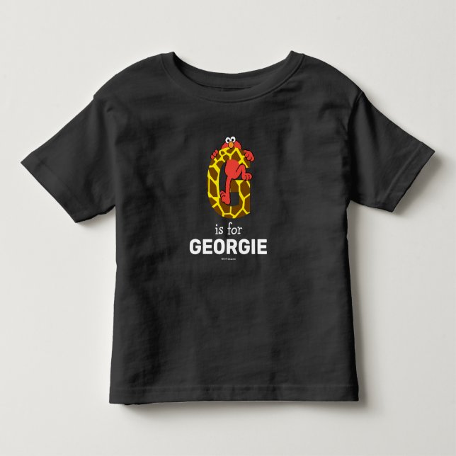 T-shirt Pour Les Tous Petits Elmo Alphabet | G Girafe (Devant)