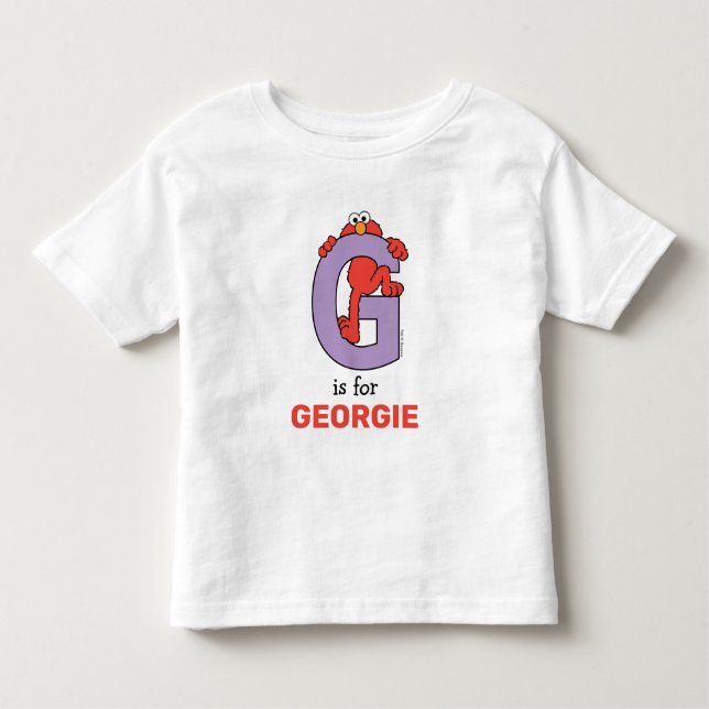 T-shirt Pour Les Tous Petits Elmo Alphabet | G Violet (Devant)