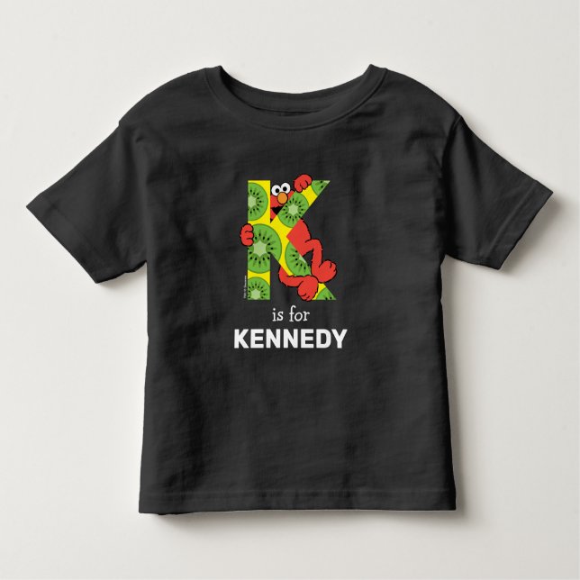 T-shirt Pour Les Tous Petits Elmo Alphabet | K Kiwi (Devant)