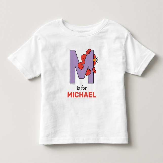 T-shirt Pour Les Tous Petits Elmo Alphabet | M pourpre (Devant)