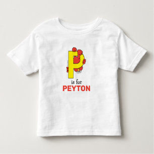T-shirt Pour Les Tous Petits Elmo Alphabet P jaune