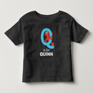 T-shirt Pour Les Tous Petits Elmo Alphabet   Q Bleu