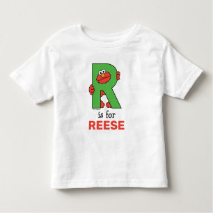 T-shirt Pour Les Tous Petits Elmo Alphabet R Vert