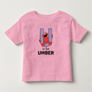 T-shirt Pour Les Tous Petits Elmo Alphabet U violet