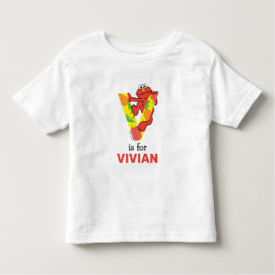 T-shirt Pour Les Tous Petits Elmo Alphabet V Légumes