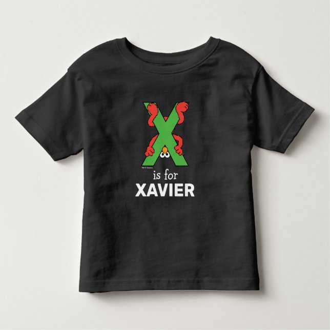 T-shirt Pour Les Tous Petits Elmo Alphabet | Vert X (Devant)