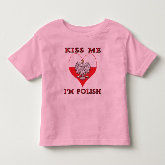 T-shirt Pour Les Tous Petits Embrasse-moi Je suis Polonais (Devant)