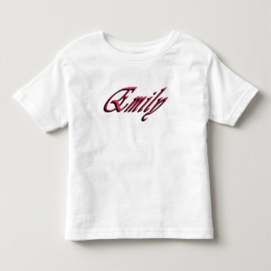 T-shirt Pour Les Tous Petits Emily Girls Name Logo,